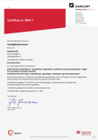 Certificeret af Dancert i Færdigblandet beton DS/EN 206 DK NA:2020