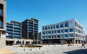Det nye Middelfart Bycenter med Middelfart Rådhus, der opnåede DGNB Platin + Diamant.