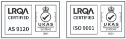 AS 9120 + ISO 9001 certificeret