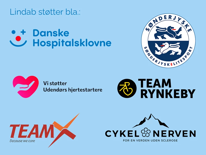 Lindab støtter bla. → Danske Hospitalsklovne, Sønderjyske Elitesport, Vi støtter Udendørs hjertestartere, Team Rynkeby, Team X, Cykel Nerven (For en verden uden sclerose).