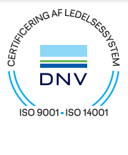 Vi er ISO 9001:2015 certificeret, og fokuserer på levering af kvalitetsprodukter og pålidelig service inden for de områder vi er specialister i